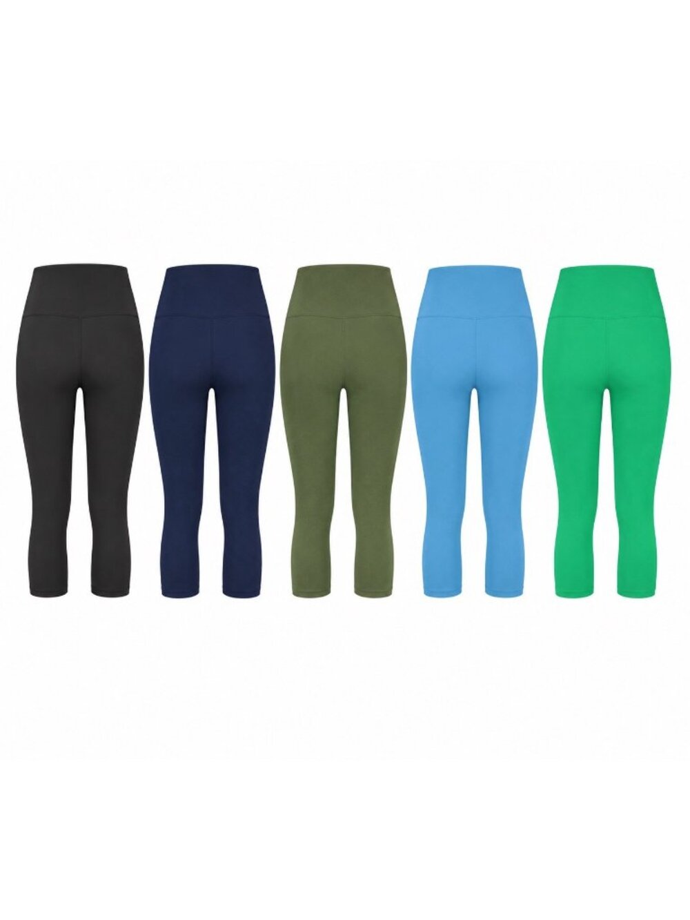 Women Hi-Waist Capri Leggings Multicolor Size XS - Picture 2 of 3